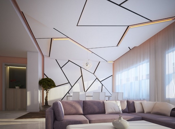 3 Ý tưởng mẫu trần thạch cao đẹp cho phòng khách căn hộ chung cư